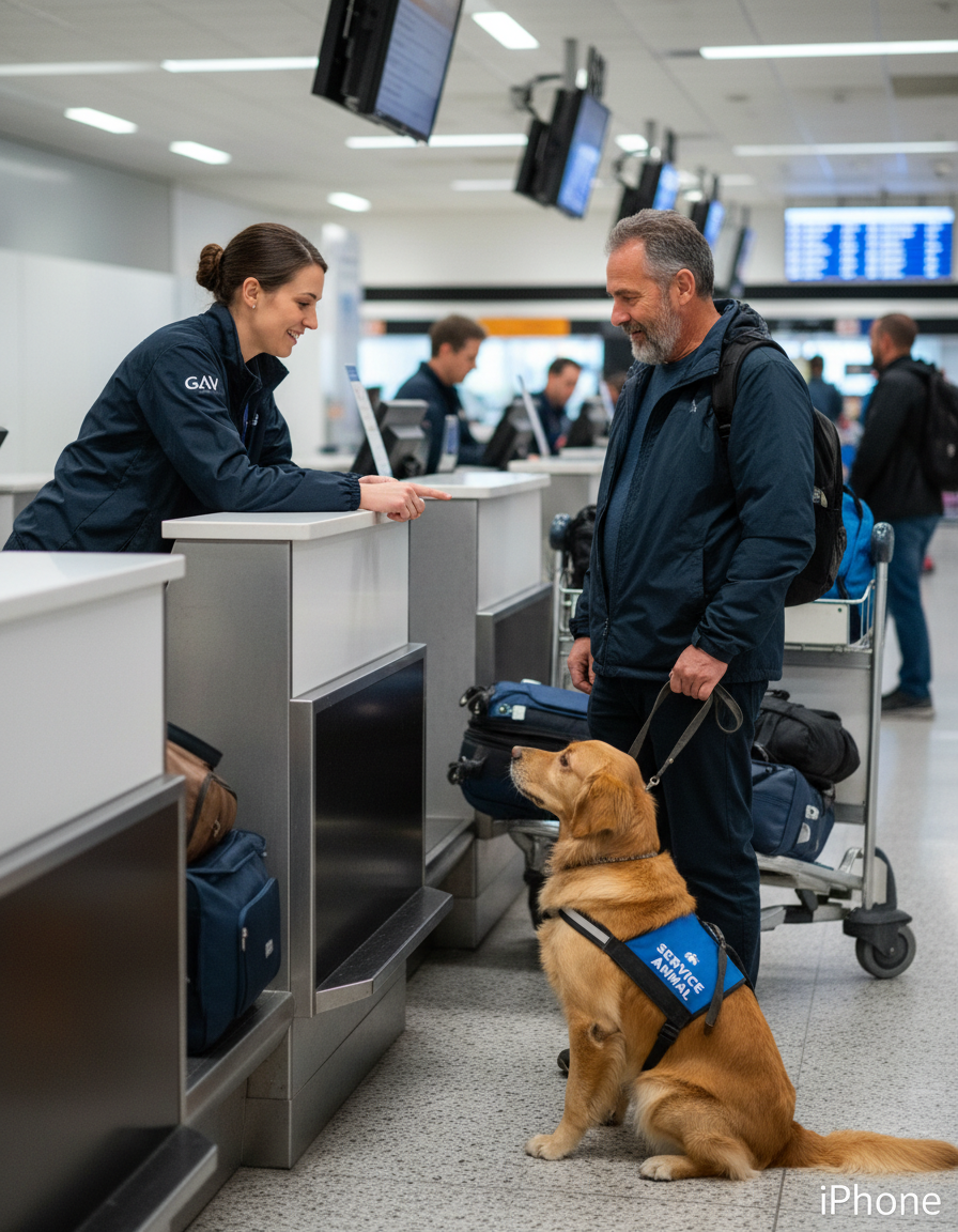 GAV staff at airline check-in