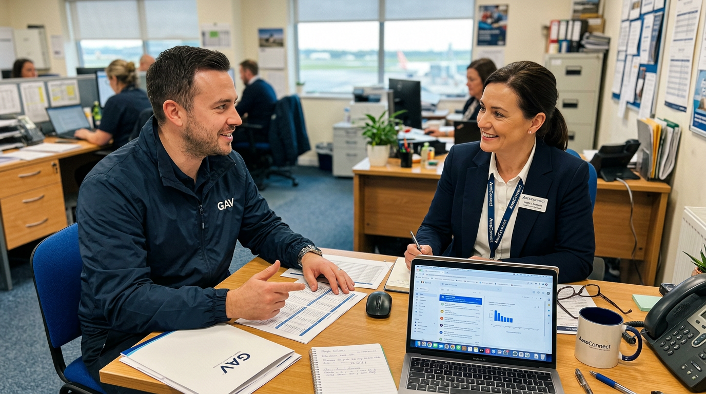 GAV staff meeting airline manager